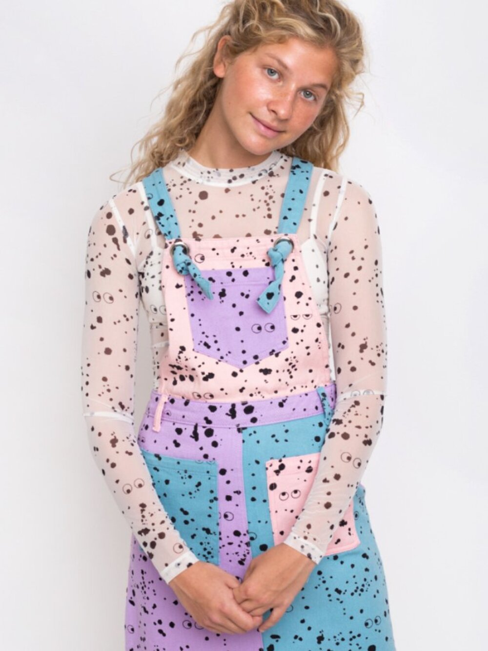 Lazy Oaf Studio Arhoj Paint Splatter Color Block Dress L XL 16 UK 12 US
